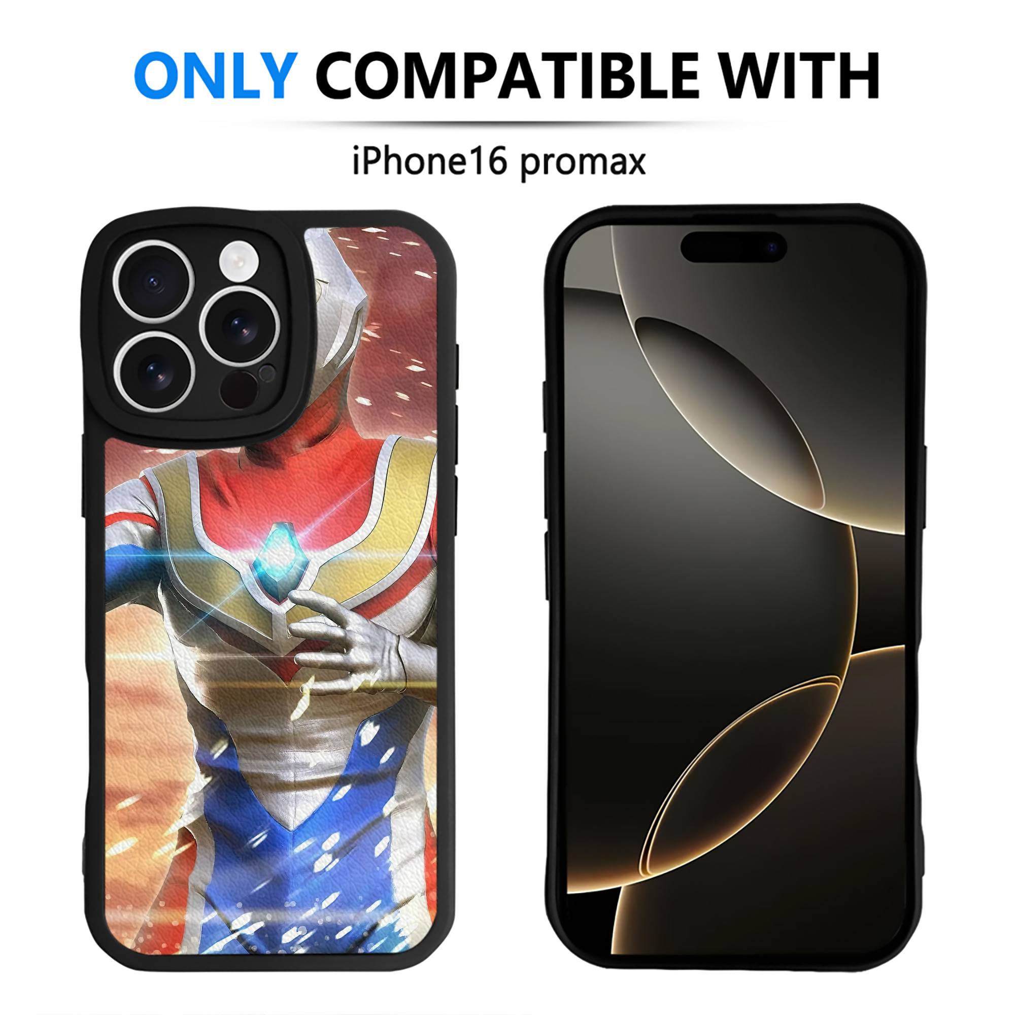 （画像用） ウルトラマン Ultraman 【iPhone 16シリーズ対応】シリコンスマホケース（レザー調） 材質：シリコン